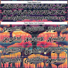 Load image into Gallery viewer, Custom Black White 3D Pattern Design Rave Psychedelic Forest Authentic Baseball Jersey