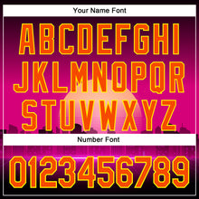 Load image into Gallery viewer, Custom Purple Orange-Light Yellow 3D Pattern Design Rave Psychedelic Futuristic Music Authentic Baseball Jersey