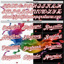 Load image into Gallery viewer, Custom Black White-Red 3D Pattern Design Liquid Splatter Authentic Baseball Jersey