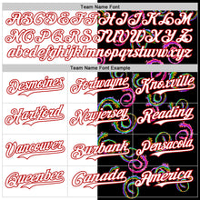 Load image into Gallery viewer, Custom Black White-Red 3D Pattern Design Liquid Splatter Authentic Baseball Jersey