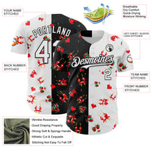 Load image into Gallery viewer, Custom Black White 3D Pattern Design Retro Pixel Arcade Game Authentic Baseball Jersey