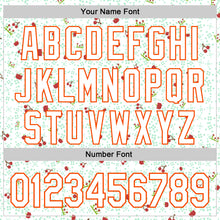 Load image into Gallery viewer, Custom White Orange 3D Pattern Design Retro Pixel Arcade Game Authentic Baseball Jersey