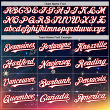 Load image into Gallery viewer, Custom Navy White-Red 3D Pattern Design Space Galaxy Star Authentic Baseball Jersey