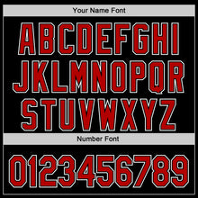 Load image into Gallery viewer, Custom Black Red White-Puerto Rican Flag 3D Puerto Rico Authentic Baseball Jersey