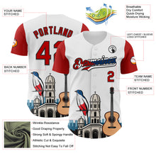 Load image into Gallery viewer, Custom White Red Black-Cuban Flag 3D Cuba Santiago Authentic Baseball Jersey