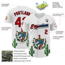 Load image into Gallery viewer, Custom White Red Black-Cuban Flag 3D Cuba Authentic Baseball Jersey