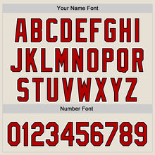 Load image into Gallery viewer, Custom Cream Red Black White-Cuban Flag 3D Cuba Authentic Baseball Jersey