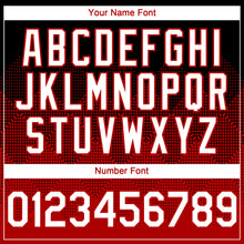 Load image into Gallery viewer, Custom Black White-Red 3D Gradient Square Shape Authentic Baseball Jersey