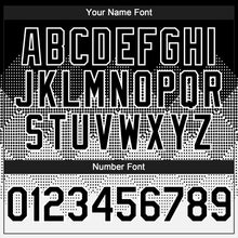 Load image into Gallery viewer, Custom Black White 3D Gradient Square Shape Authentic Baseball Jersey