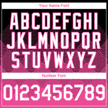 Load image into Gallery viewer, Custom Black White-Pink 3D Gradient Square Shape Authentic Baseball Jersey