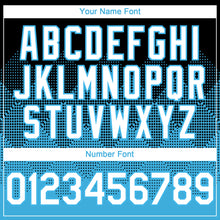 Load image into Gallery viewer, Custom Black White-Sky Blue 3D Gradient Square Shape Authentic Baseball Jersey