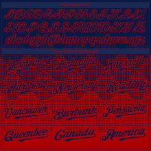 Load image into Gallery viewer, Custom Navy Red 3D Gradient Square Shape Authentic Baseball Jersey