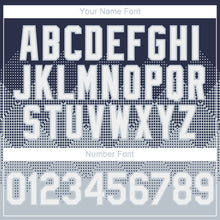 Load image into Gallery viewer, Custom Navy White-Silver 3D Gradient Square Shape Authentic Baseball Jersey