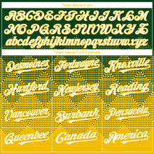 Load image into Gallery viewer, Custom Green White-Yellow 3D Gradient Square Shape Authentic Baseball Jersey