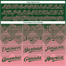 Load image into Gallery viewer, Custom Green Medium Pink 3D Gradient Square Shape Authentic Baseball Jersey