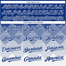 Load image into Gallery viewer, Custom Royal White 3D Gradient Square Shape Authentic Baseball Jersey