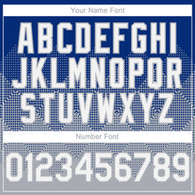 Load image into Gallery viewer, Custom Royal White-Gray 3D Gradient Square Shape Authentic Baseball Jersey