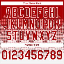 Load image into Gallery viewer, Custom Red White 3D Gradient Square Shape Authentic Baseball Jersey
