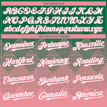 Load image into Gallery viewer, Custom Kelly Green White-Medium Pink 3D Gradient Square Shape Authentic Baseball Jersey