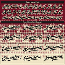 Load image into Gallery viewer, Custom Crimson Black-Cream 3D Gradient Square Shape Authentic Baseball Jersey