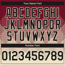 Load image into Gallery viewer, Custom Crimson Black-Cream 3D Gradient Square Shape Authentic Baseball Jersey