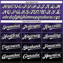 Load image into Gallery viewer, Custom Purple White-Black 3D Gradient Square Shape Authentic Baseball Jersey