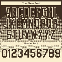 Load image into Gallery viewer, Custom Brown Cream 3D Gradient Square Shape Authentic Baseball Jersey