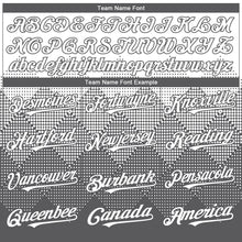 Load image into Gallery viewer, Custom White Steel Gray 3D Gradient Square Shape Authentic Baseball Jersey