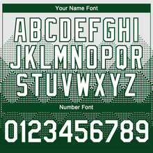 Load image into Gallery viewer, Custom White Green 3D Gradient Square Shape Authentic Baseball Jersey