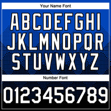 Load image into Gallery viewer, Custom Thunder Blue White-Black 3D Gradient Square Shape Authentic Baseball Jersey