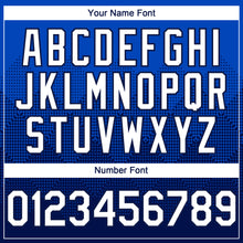 Load image into Gallery viewer, Custom Thunder Blue White-Navy 3D Gradient Square Shape Authentic Baseball Jersey