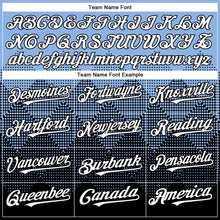 Load image into Gallery viewer, Custom Light Blue White-Black 3D Gradient Square Shape Authentic Baseball Jersey