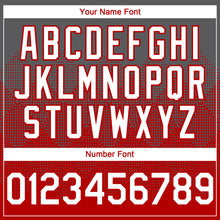 Load image into Gallery viewer, Custom Steel Gray White-Red 3D Gradient Square Shape Authentic Baseball Jersey