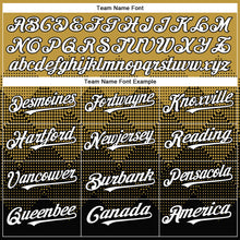 Load image into Gallery viewer, Custom Old Gold White-Black 3D Gradient Square Shape Authentic Baseball Jersey