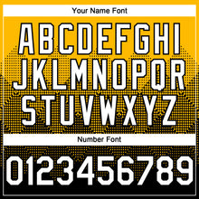 Load image into Gallery viewer, Custom Gold White-Black 3D Gradient Square Shape Authentic Baseball Jersey