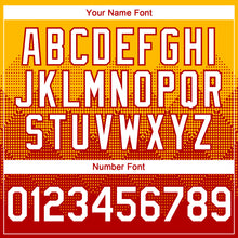 Load image into Gallery viewer, Custom Gold White-Red 3D Gradient Square Shape Authentic Baseball Jersey