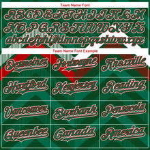 Load image into Gallery viewer, Custom Green Kelly Green Red-White 3D Mexico Authentic Baseball Jersey