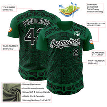 Load image into Gallery viewer, Custom Kelly Green Black-White 3D Mexico Authentic Baseball Jersey