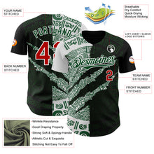 Load image into Gallery viewer, Custom Black Red Green-White 3D Mexico Scratch Authentic Baseball Jersey
