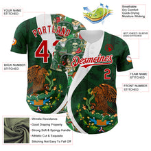 Load image into Gallery viewer, Custom Green Red Kelly Green-White 3D Mexico Authentic Baseball Jersey