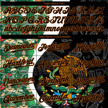 Load image into Gallery viewer, Custom Black Kelly Green Texas Orange-White 3D Mexico Authentic Baseball Jersey