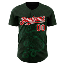 Load image into Gallery viewer, Custom Green Red Kelly Green-White 3D Mexico Authentic Baseball Jersey