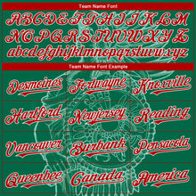 Load image into Gallery viewer, Custom Kelly Green Red-White 3D Mexico Mexican Flag Authentic Baseball Jersey