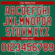 Load image into Gallery viewer, Custom Kelly Green Red-White 3D Mexico Mexican Flag Authentic Baseball Jersey