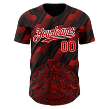 Load image into Gallery viewer, Custom Black Red-White 3D Mexico Authentic Baseball Jersey
