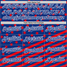 Load image into Gallery viewer, Custom Royal Red-White 3D Patriotic American Flag Authentic Baseball Jersey
