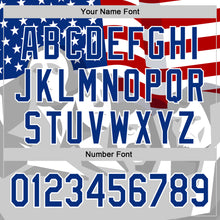 Load image into Gallery viewer, Custom Royal Red Gray-White 3D Patriotic American Flag And President's Day Authentic Baseball Jersey