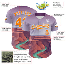 Load image into Gallery viewer, Custom Purple Bay Orange-White 3D Pattern Design Patriotic American Symbol Grand Canyon And Colorado River Authentic Baseball Jersey