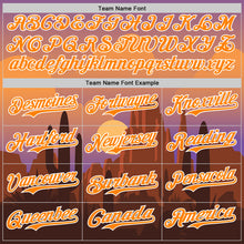 Load image into Gallery viewer, Custom Purple Bay Orange-White 3D Pattern Design Patriotic American Symbol Desert Authentic Baseball Jersey