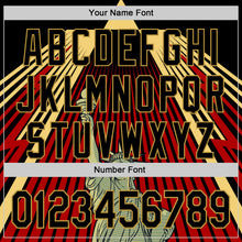 Load image into Gallery viewer, Custom Black Red-Old Gold 3D Pattern Design Patriotic American Symbol Statue of Liberty Authentic Baseball Jersey